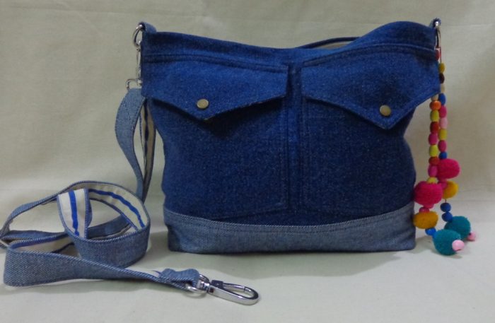 Recycled Jean Crossbody Bag-SB12A4